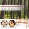 Costway Patio Eucalyptus Wood Bench 2-Person Slatted Seat Backrest 800 Lbs Natural